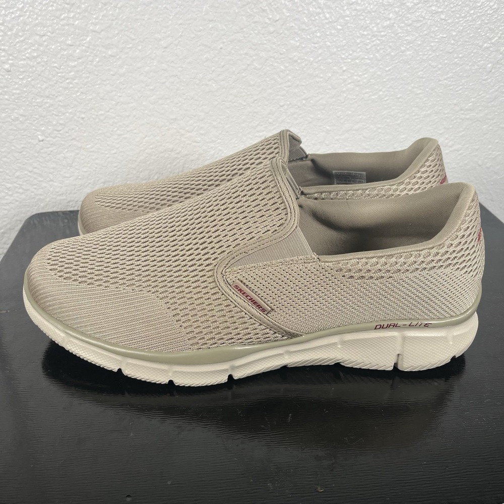 Skechers Wide Feet Mens 11.5 Slip-ins Sneakers Beige Shoes SN51509W
